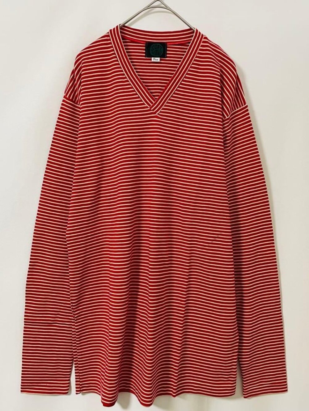 Renesic Soft Striped V-neck Red